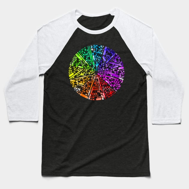 School Supply Color Wheel Baseball T-Shirt by Scholtenart